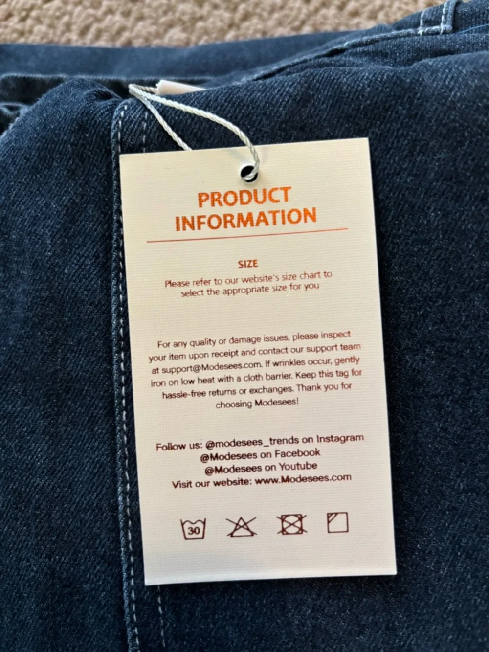 Modesees Asymmetric One-Shoulder BlueTurtleneck with  Blue One Shoulder Overalls - Picture 13 of 13